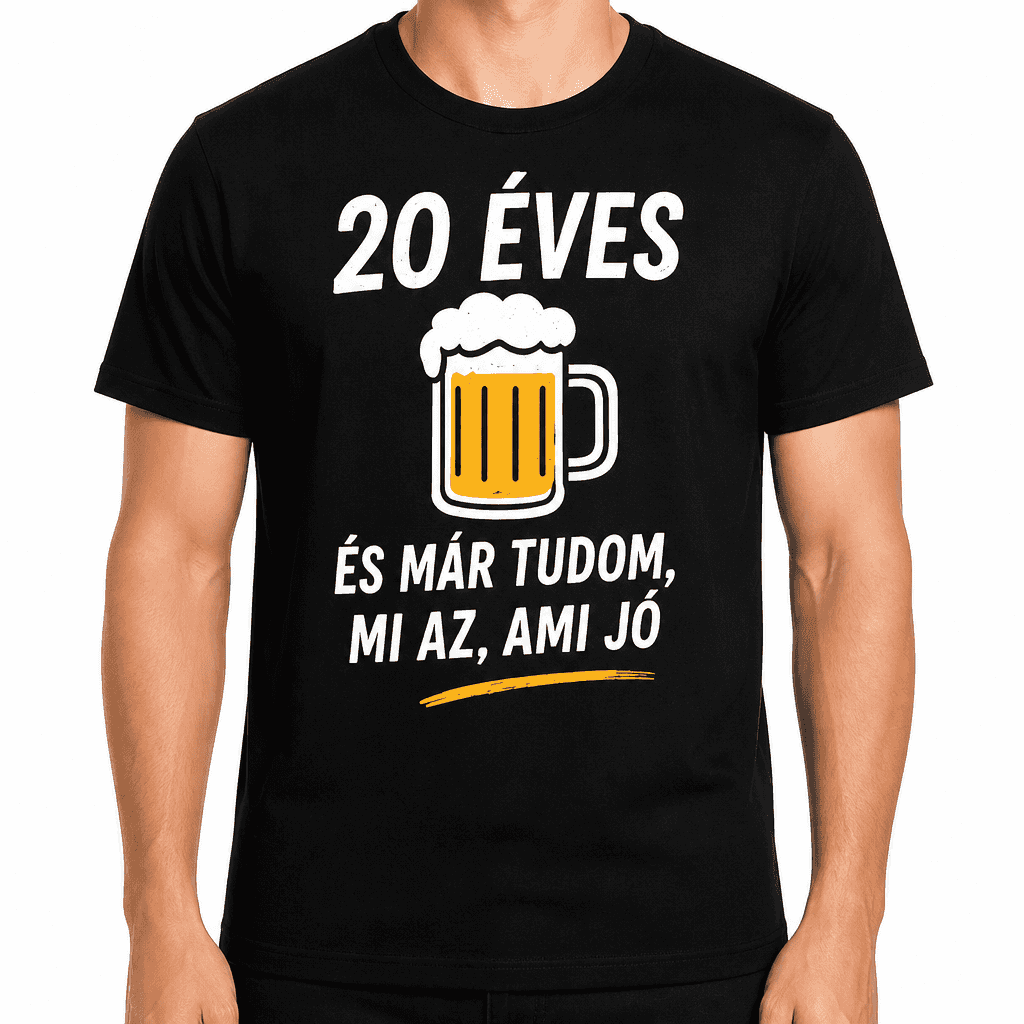 Póló 20. születésnapra – 20 éves és már tudom, mi az, ami jó