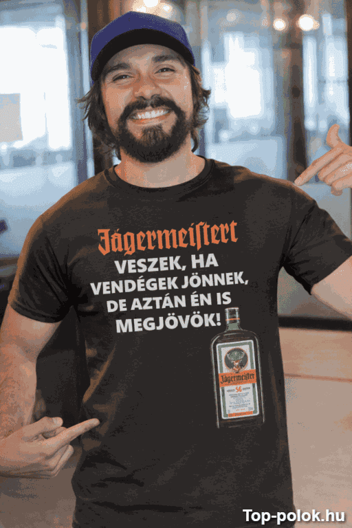 Vicces póló Jägermeistert veszek