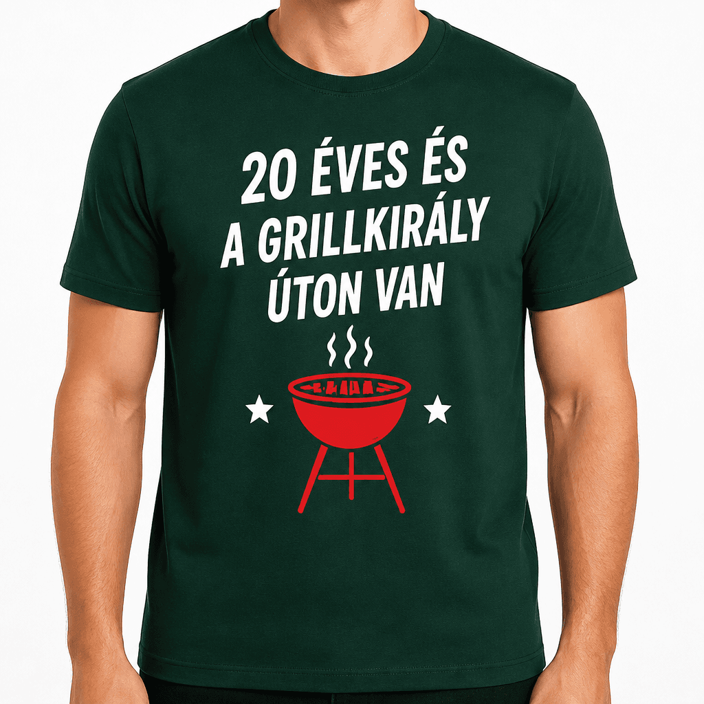 Póló 20. születésnapra – 20 éves és a grillkirály úton van