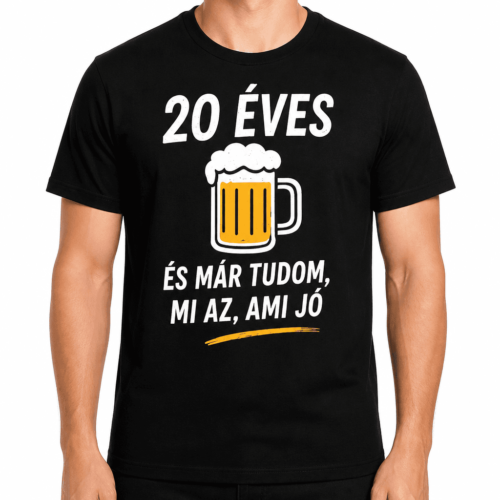 Póló 20. születésnapra – 20 éves és már tudom, mi az, ami jó