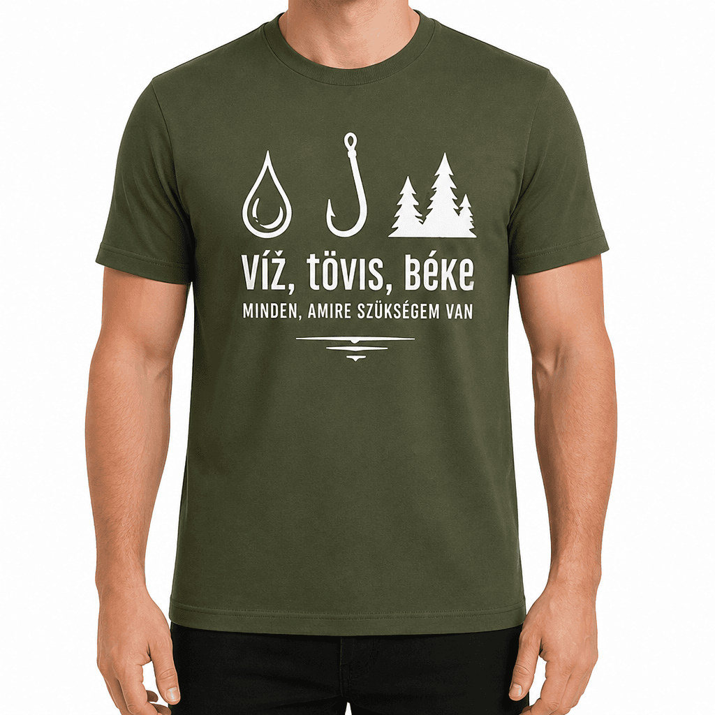 Horgász póló – Víz, tövis, béke
