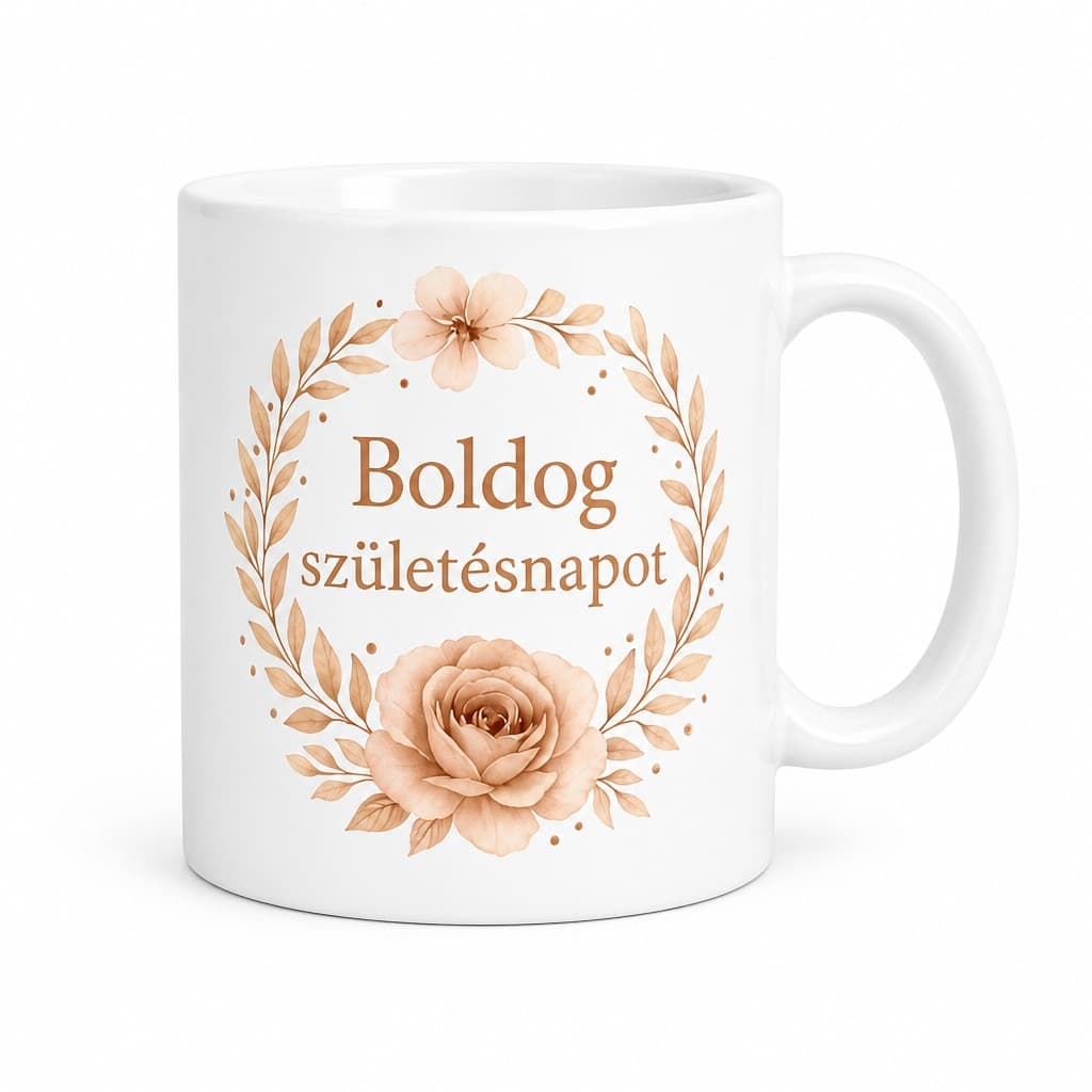Vicces bögre boldog születésnapot egyedi névvel