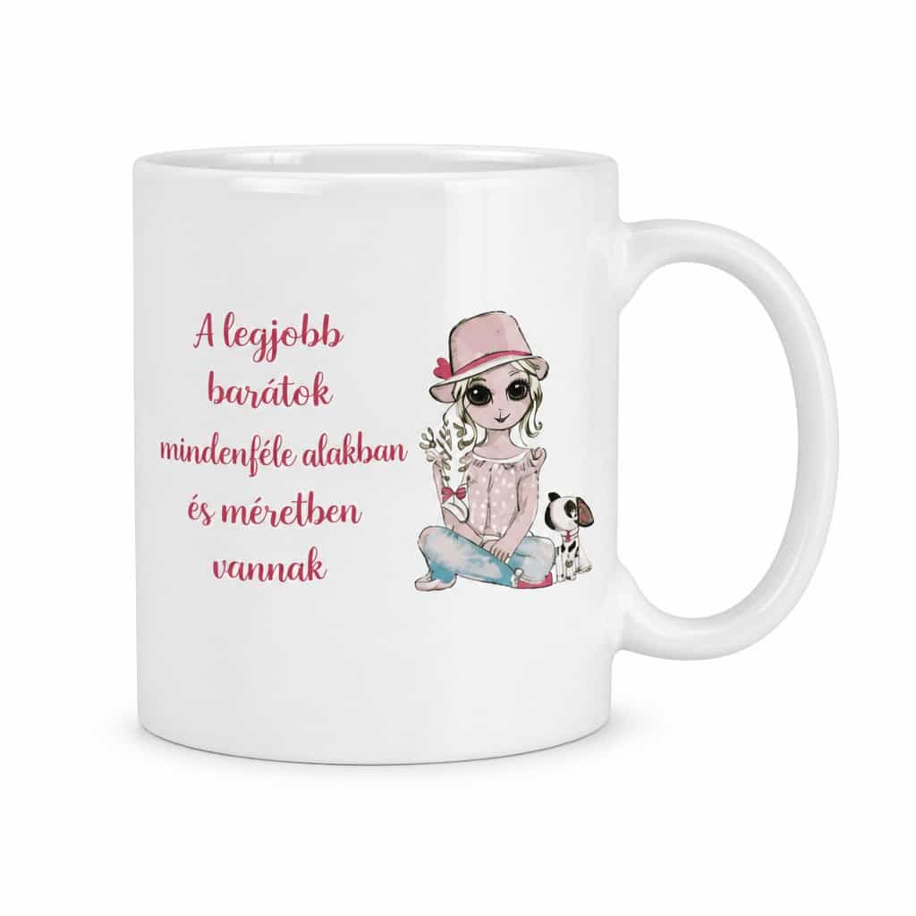 Vicces bögre legjobb barátok egyedi névvel