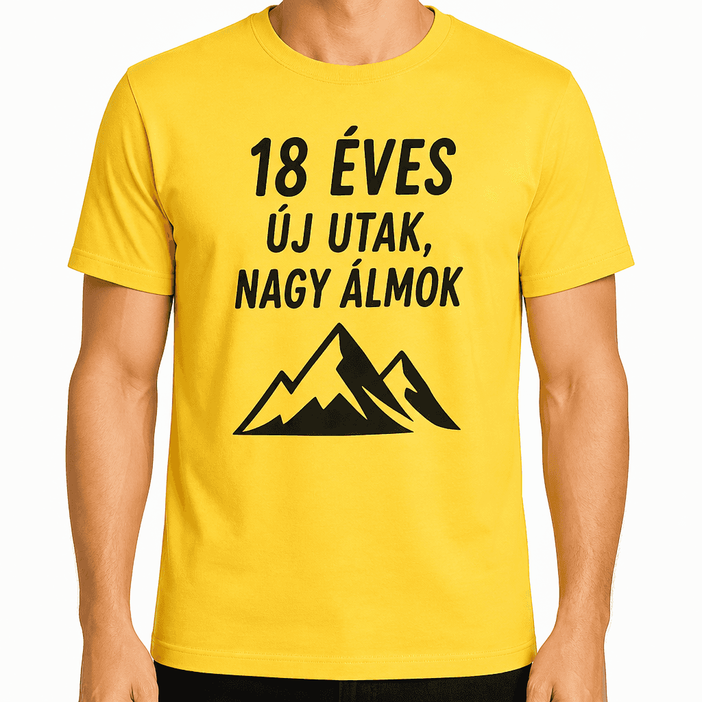 Póló 18. születésnapra – 18 éves új utak, nagy álmok
