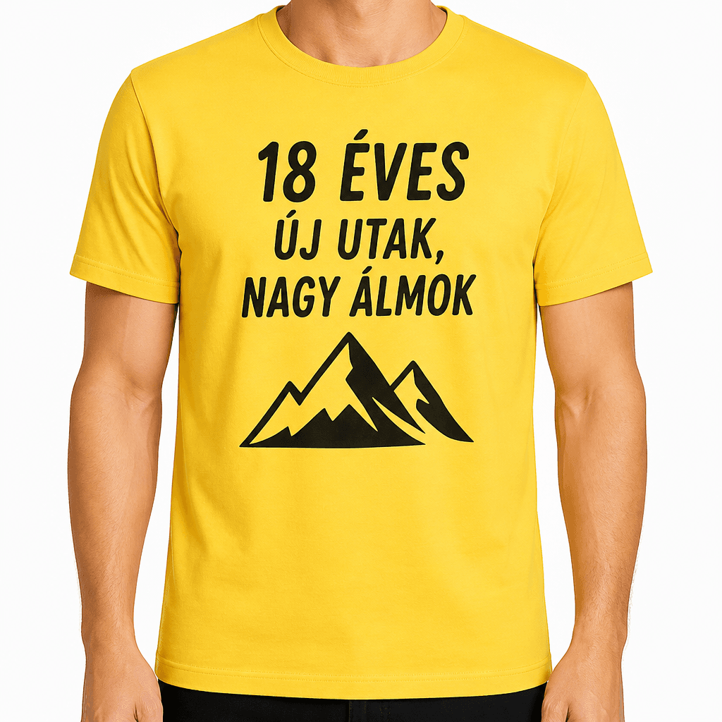 Póló 18. születésnapra – 18 éves új utak, nagy álmok