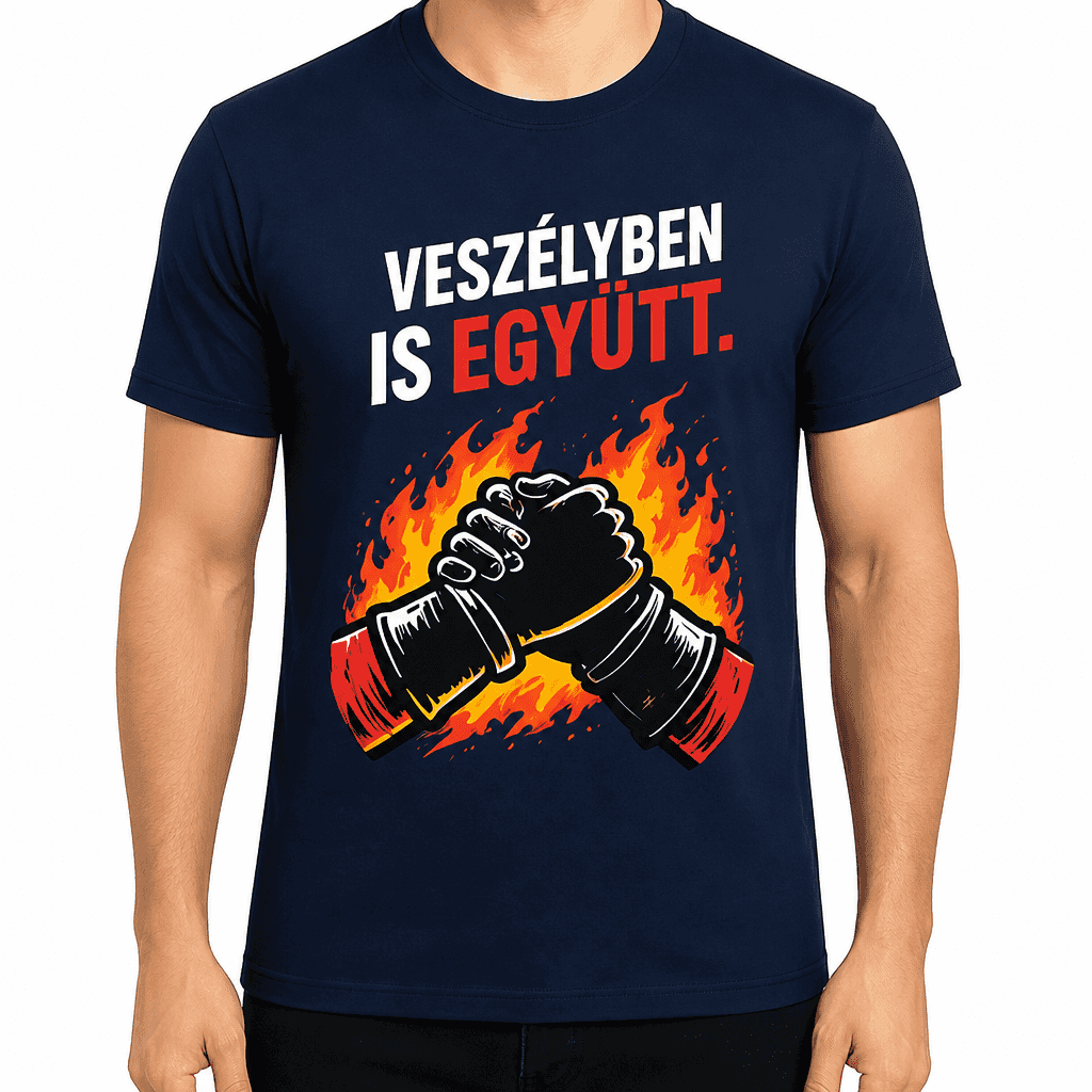 Tűzoltó póló – Veszélyben is együtt.