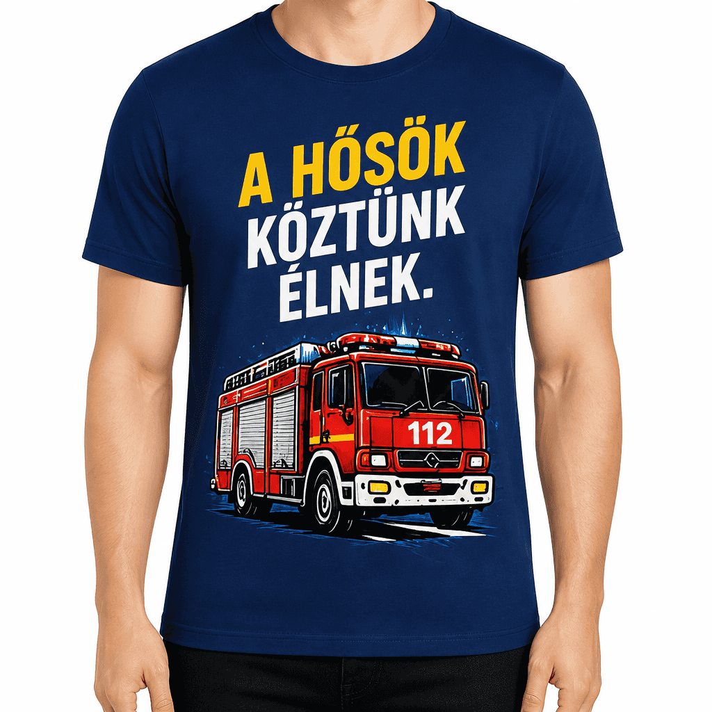 Tűzoltó póló – A hősök köztünk élnek.