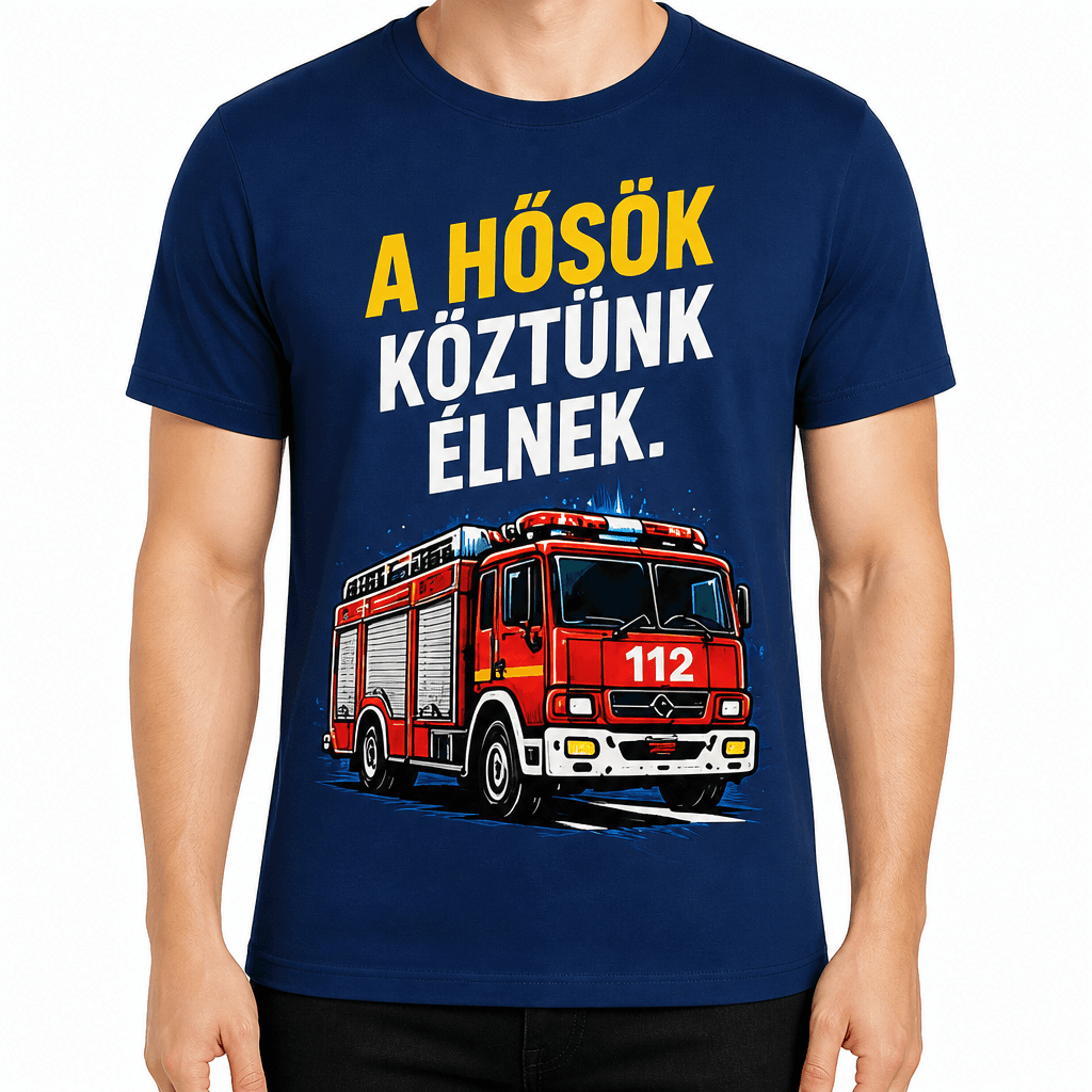 Tűzoltó póló – A hősök köztünk élnek.