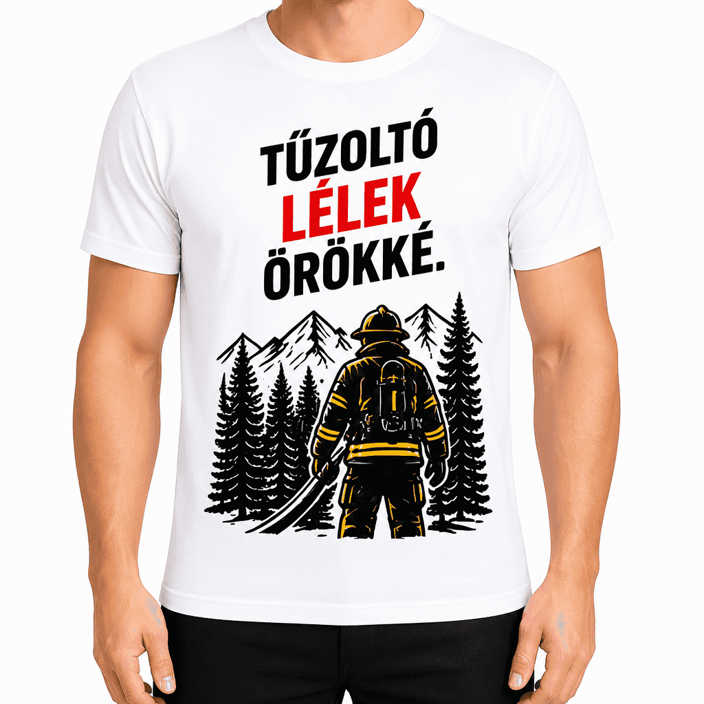 Tűzoltó póló – Tűzoltó lélek örökké.