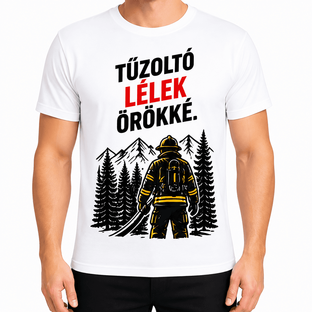 Tűzoltó póló – Tűzoltó lélek örökké.