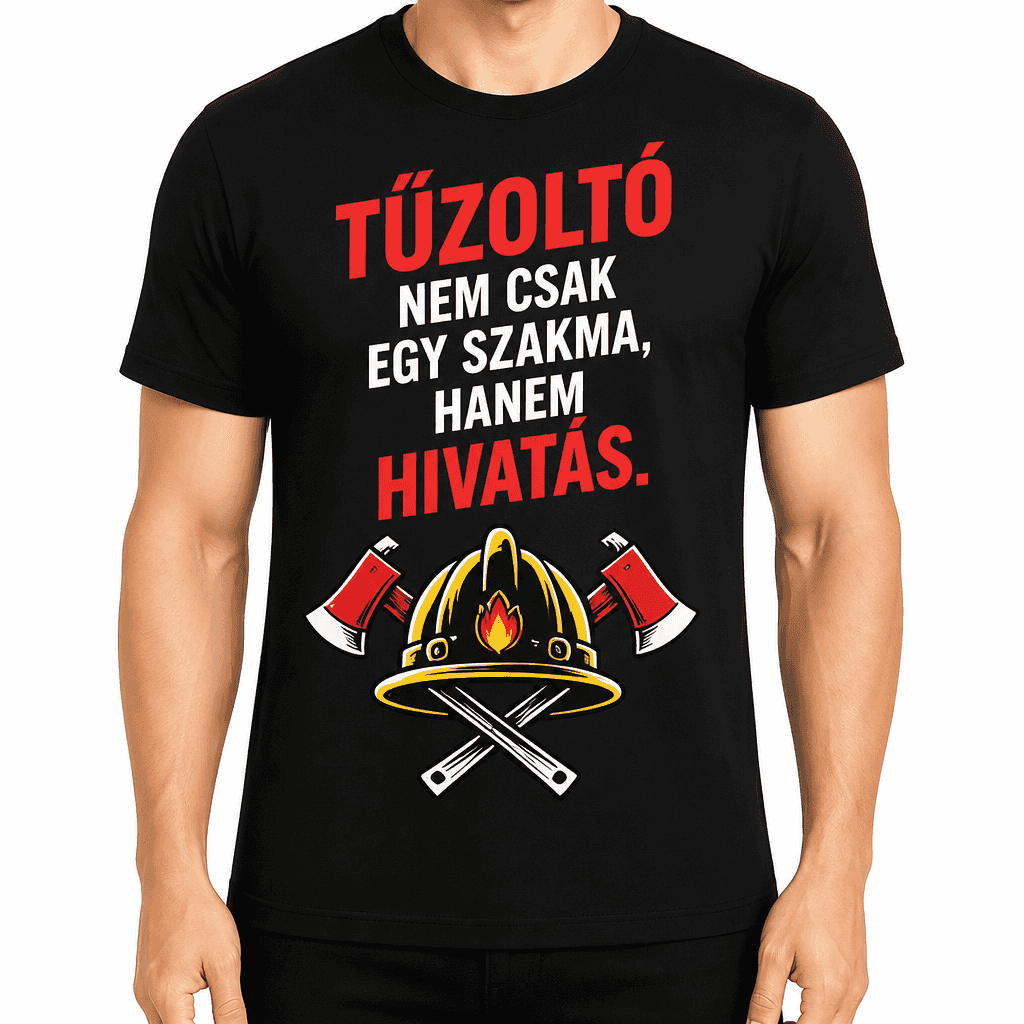 Tűzoltó póló – Tűzoltó nem csak egy szakma, hanem hivatás.