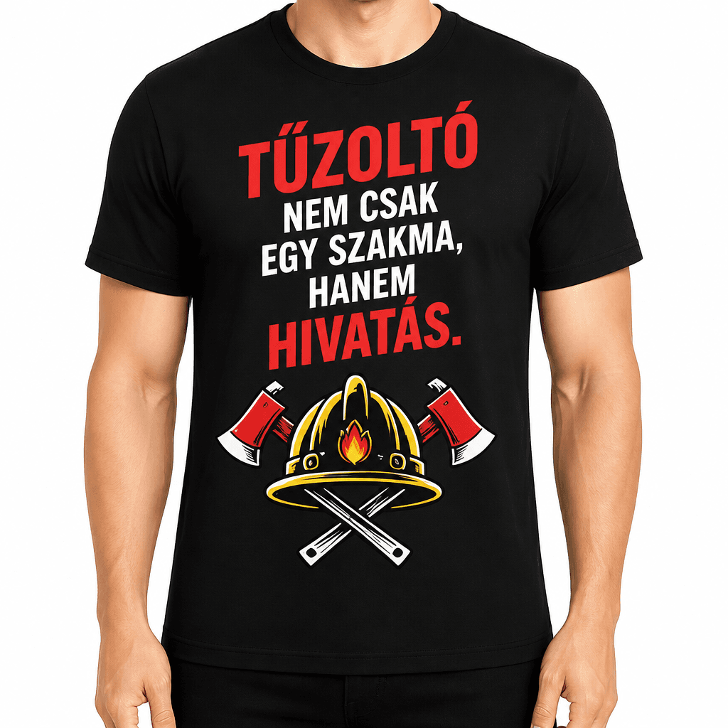 Tűzoltó póló – Tűzoltó nem csak egy szakma, hanem hivatás.