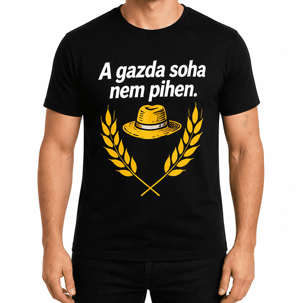 Gazda póló – A gazda soha nem pihen.