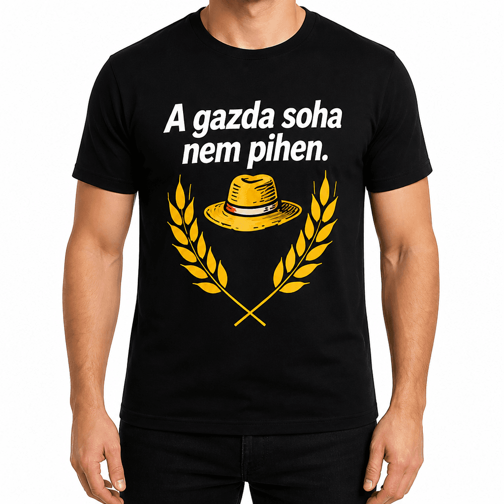 Gazda póló – A gazda soha nem pihen.