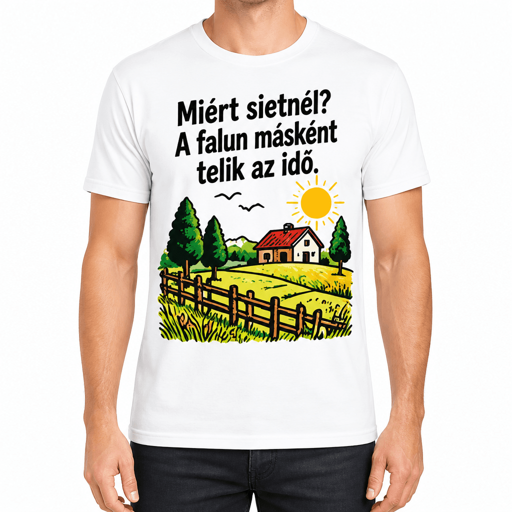 Gazda póló – Miért sietnél? A falun másként telik az idő.