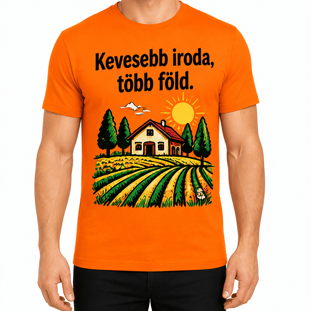 Gazda póló – Kevesebb iroda, több föld.