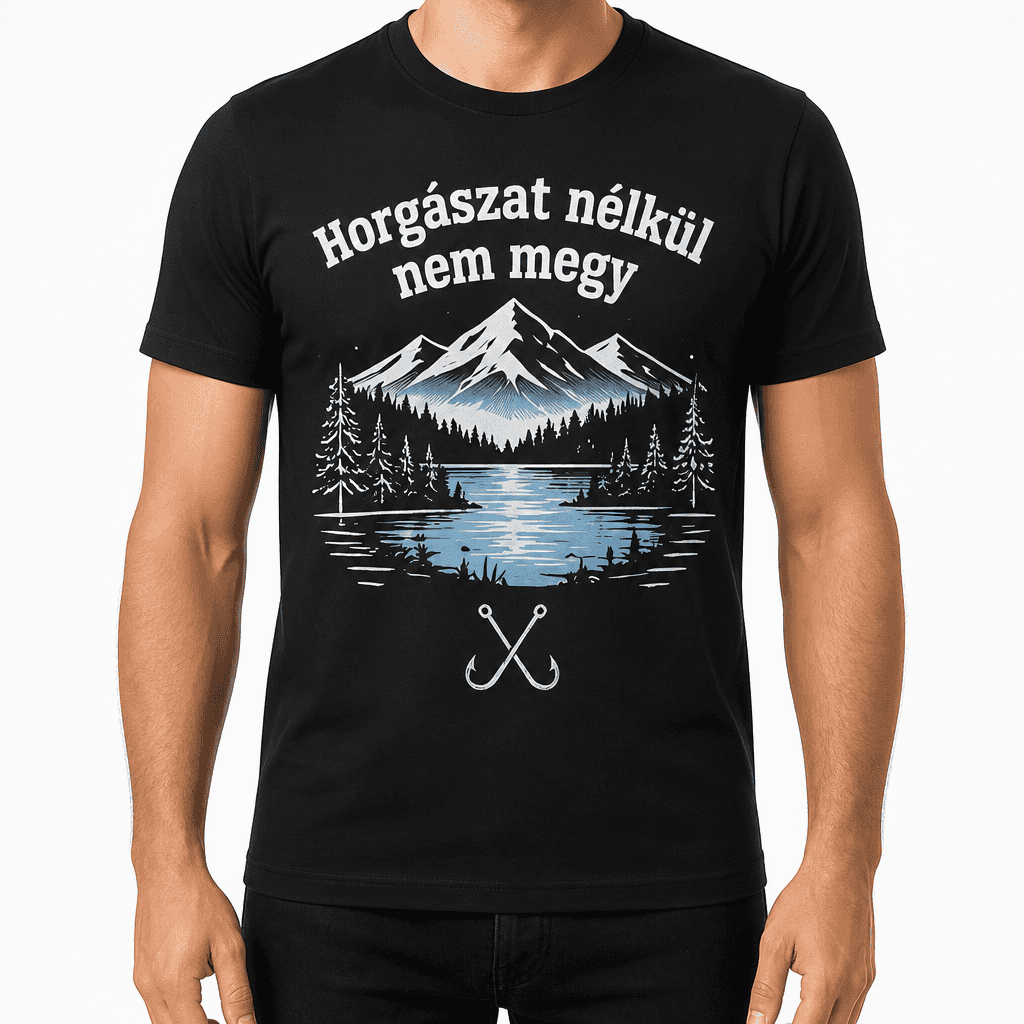 Horgász póló – Horgászat nélkül nem megy