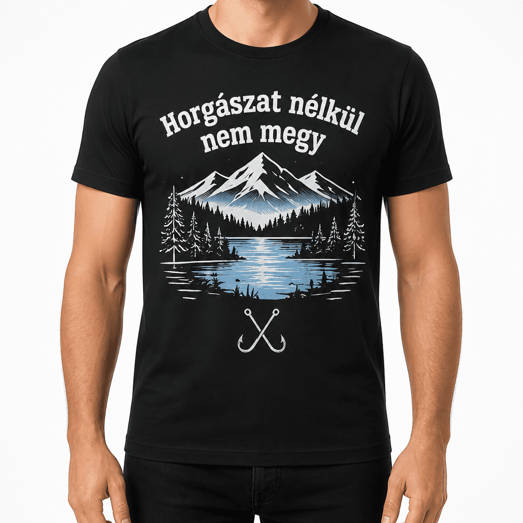 Horgász póló – Horgászat nélkül nem megy