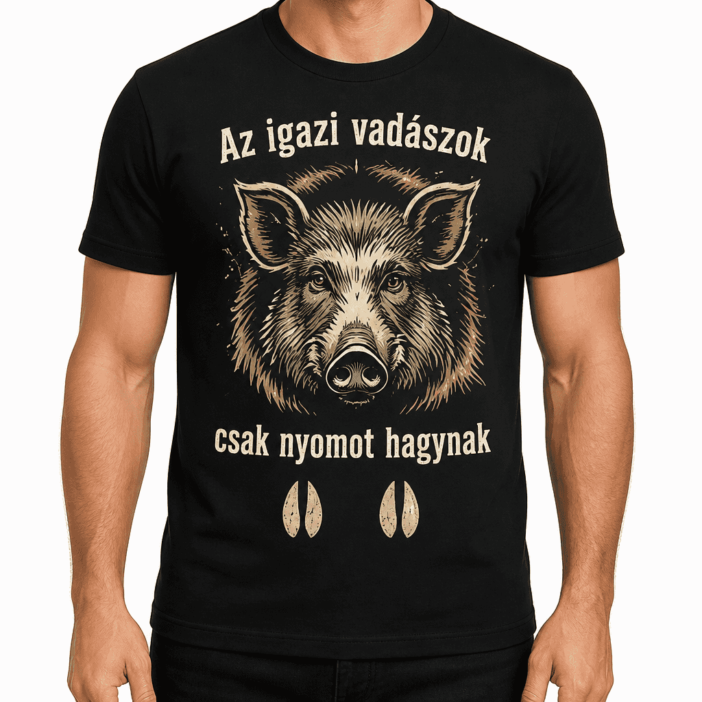 Vadász póló – Az igazi vadászok csak nyomot hagynak