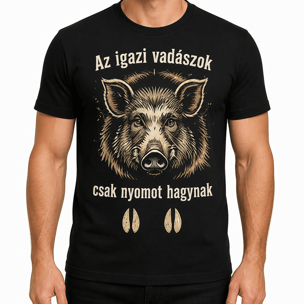 Vadász póló – Az igazi vadászok csak nyomot hagynak