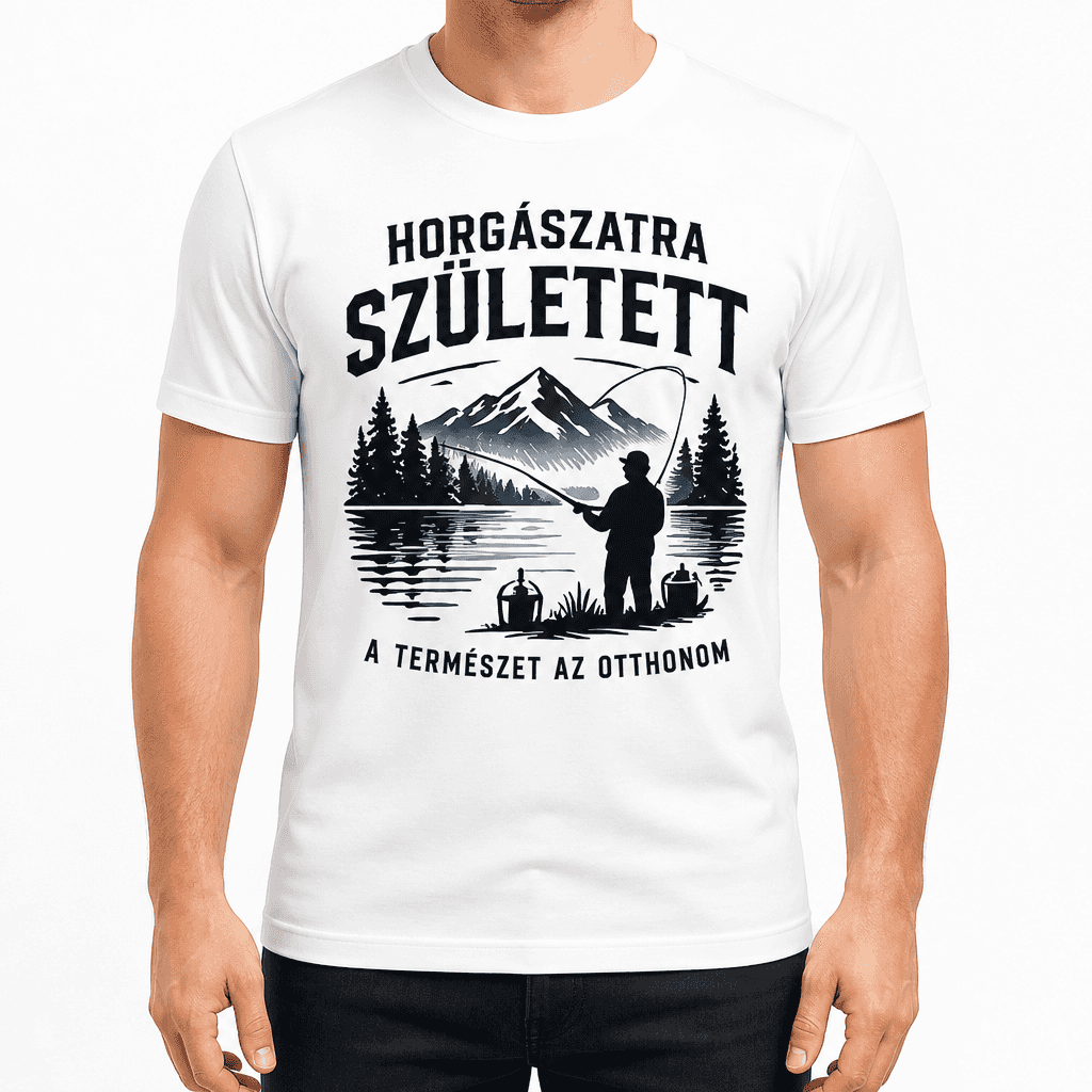 Horgász póló – Horgászatra született