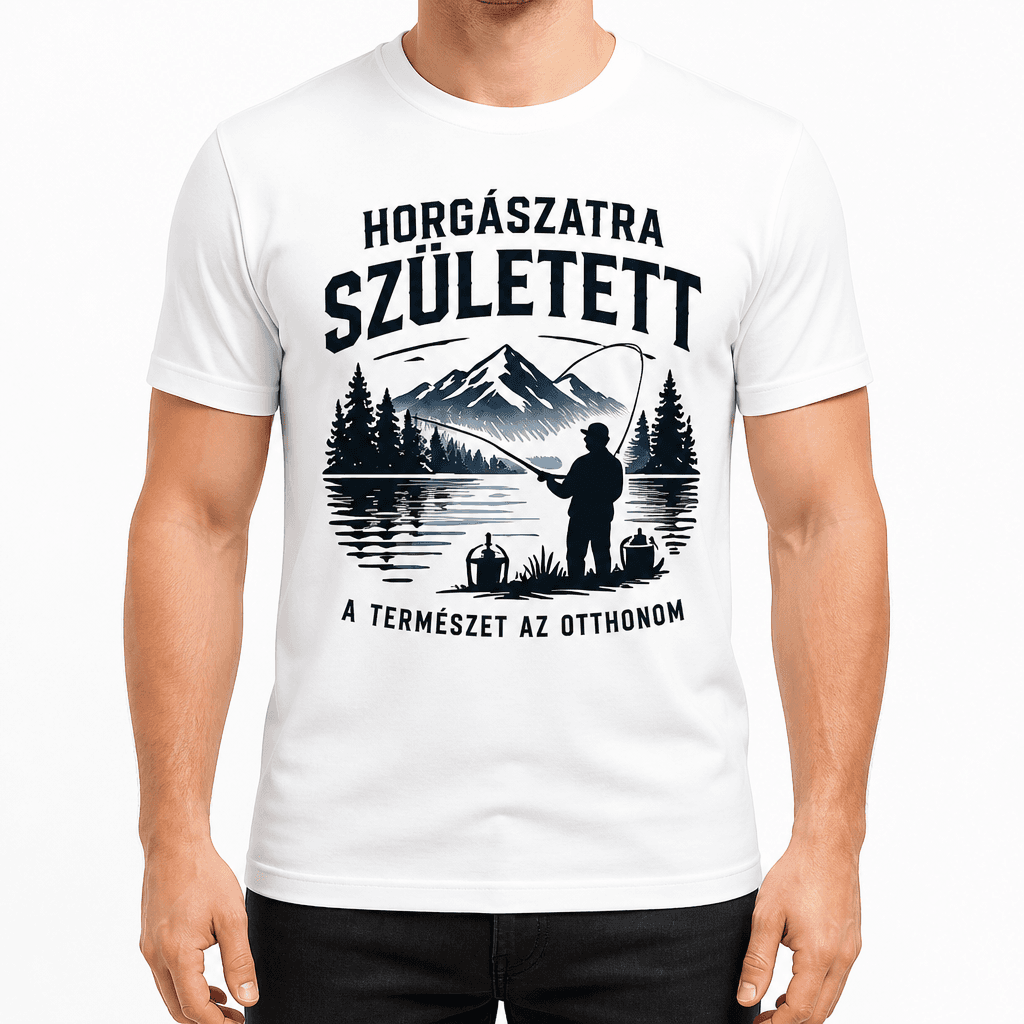 Horgász póló – Horgászatra született
