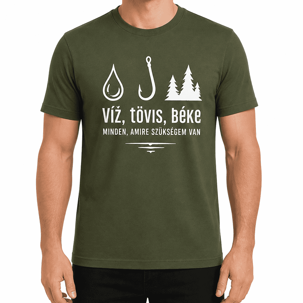 Horgász póló – Víz, tövis, béke
