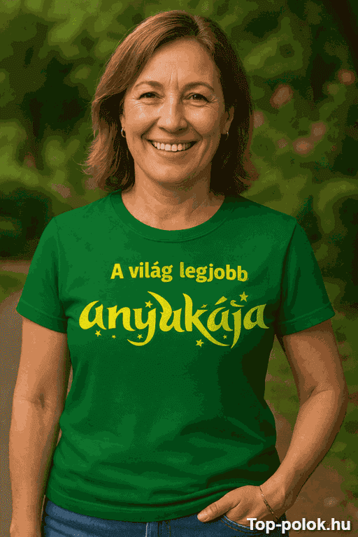 Vicces póló a világ legjobb anyukája egyedi névvel