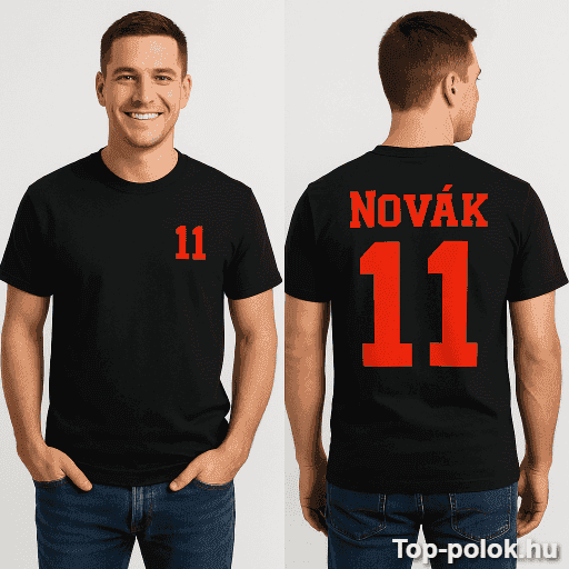 Egyedi sportmez póló névvel és számmal