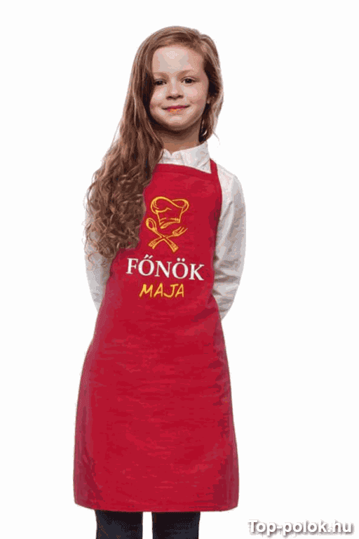 Gyerek kötény Főnök egyedi névvel