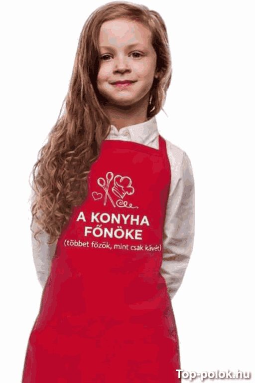 Gyerek kötény konyha főnöke egyedi felirattal