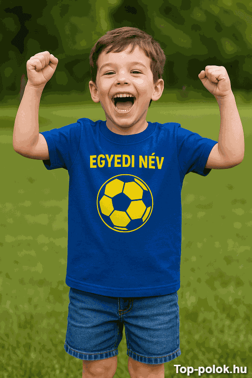 Gyerek póló focis egyedi névvel