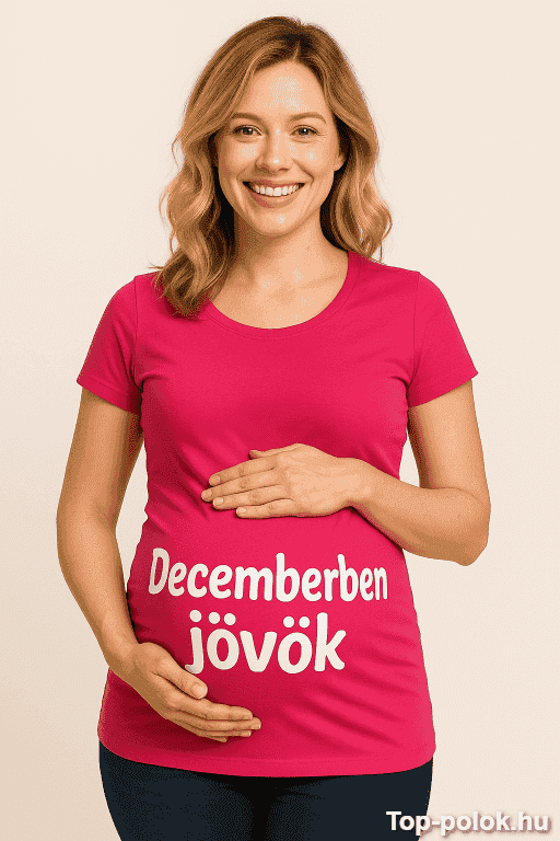 Kismama póló Decemberben jövök