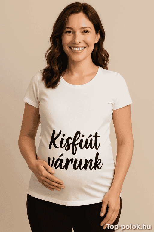 Kismama póló kisfiút várunk