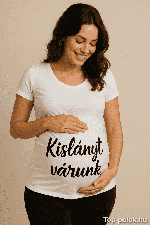 Kismama póló kislányt várunk