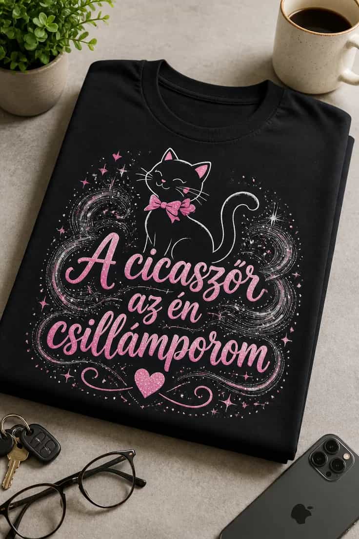 Macskás póló – A cicaszőr az én csillámporom