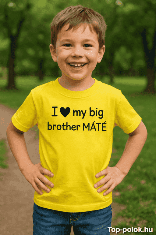 Gyerek póló I love my big brother névvel