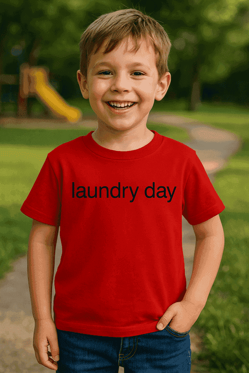 Vicces gyerek póló laundry day