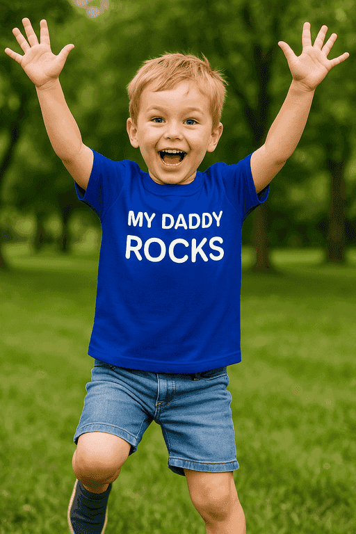 Vicces gyerek póló my daddy rocks