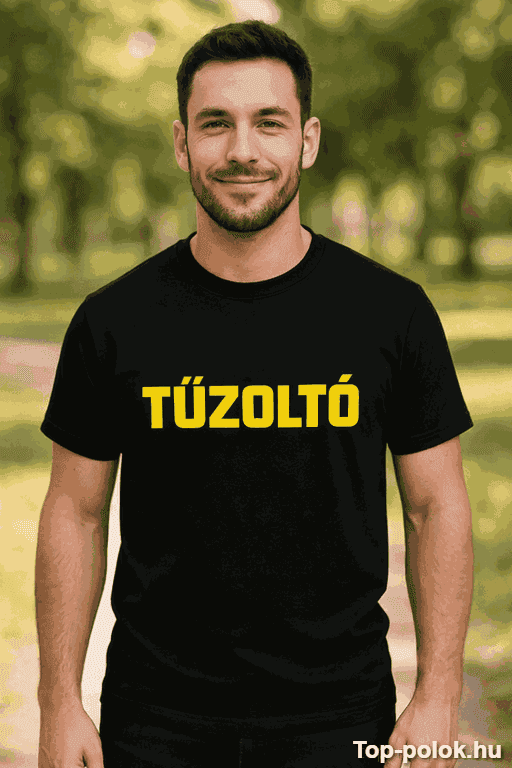 Vicces póló tűzoltó felirattal