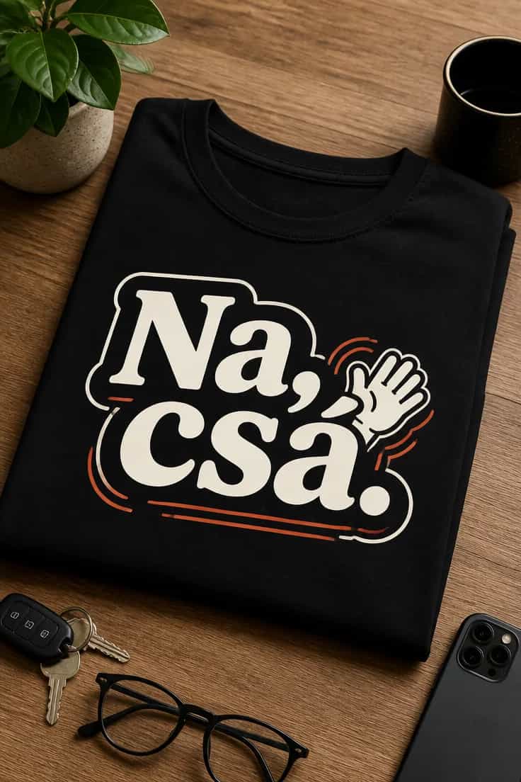 Vicces feliratos póló – Na, csá.