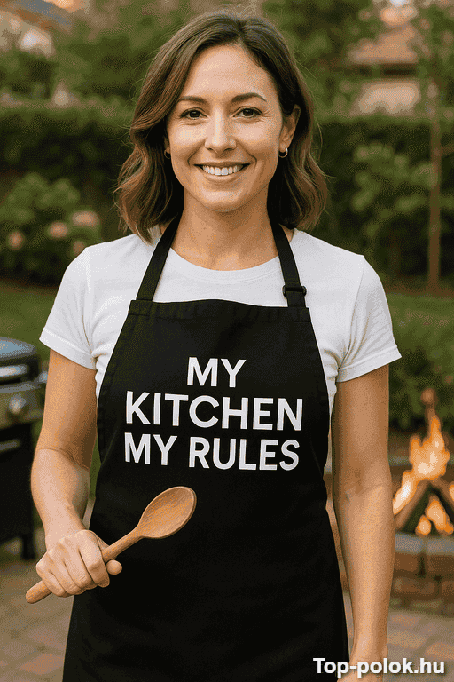 Vicces kötény My kitchen my rules