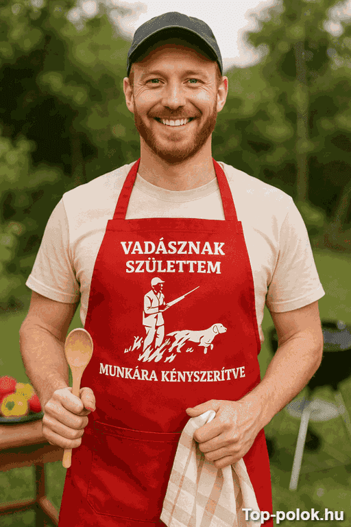 Vicces kötény vadásznak születtem munkára kényszerítve