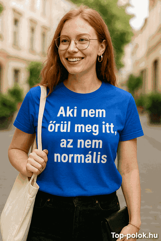 Vicces póló aki nem őrül meg itt