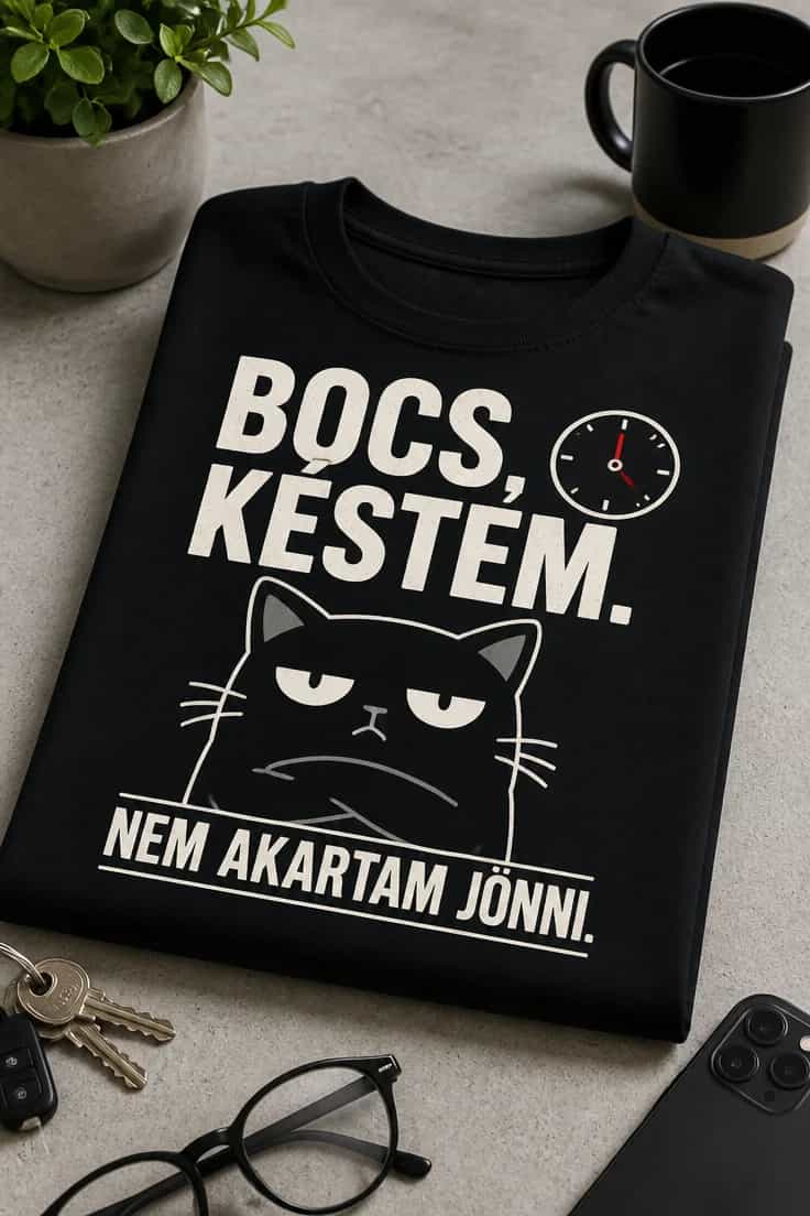 Vicces póló – Bocs, késtem. Nem akartam jönni.