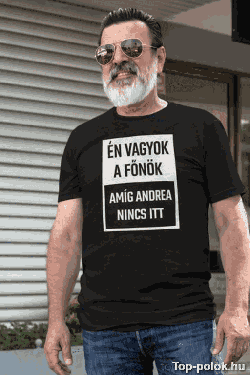 Vicces póló én vagyok a főnök egyedi névvel