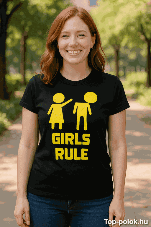 Vicces póló Girls rule