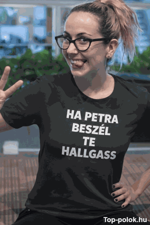 Vicces póló ha ő beszél te hallgass egyedi névvel