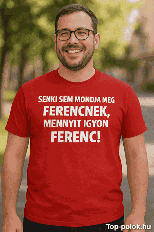 Vicces póló ivós egyedi névvel