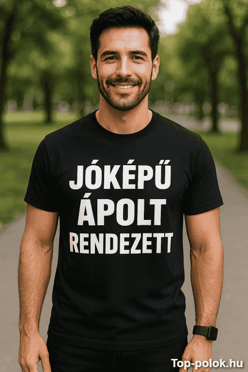 Vicces póló Jóképű ápolt rendezett